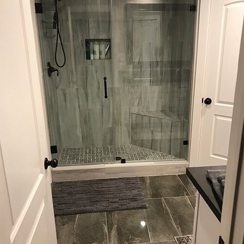 Shower remodel in Mooresville, IN from Hicks & Sons Floor Coverings