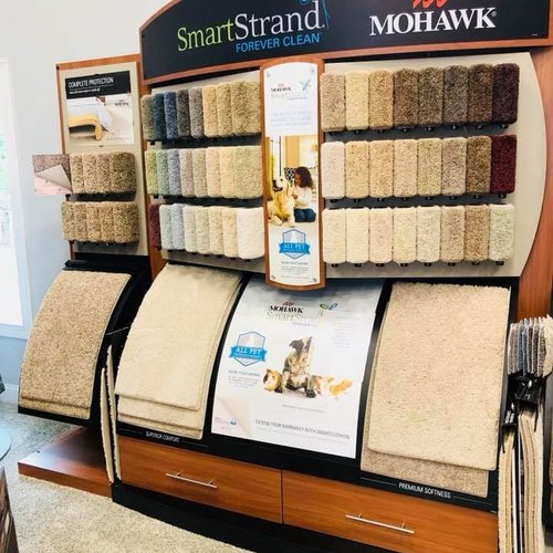 Carpet samples from Hicks & Sons Floor Coverings showroom showroom near Cloverdale, IN